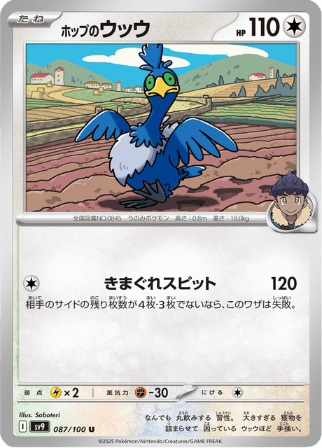 Hop's Cramorant – Japanische Pokémon-Karte aus Battle Partners