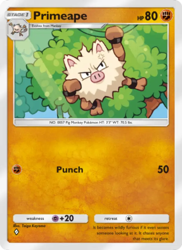Primeape – Pokémon Pocket Karte aus Mythical Island