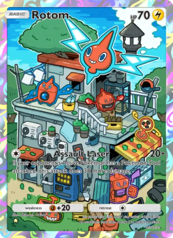 Rotom – Pokémon Pocket Karte aus Space-Time Smackdown