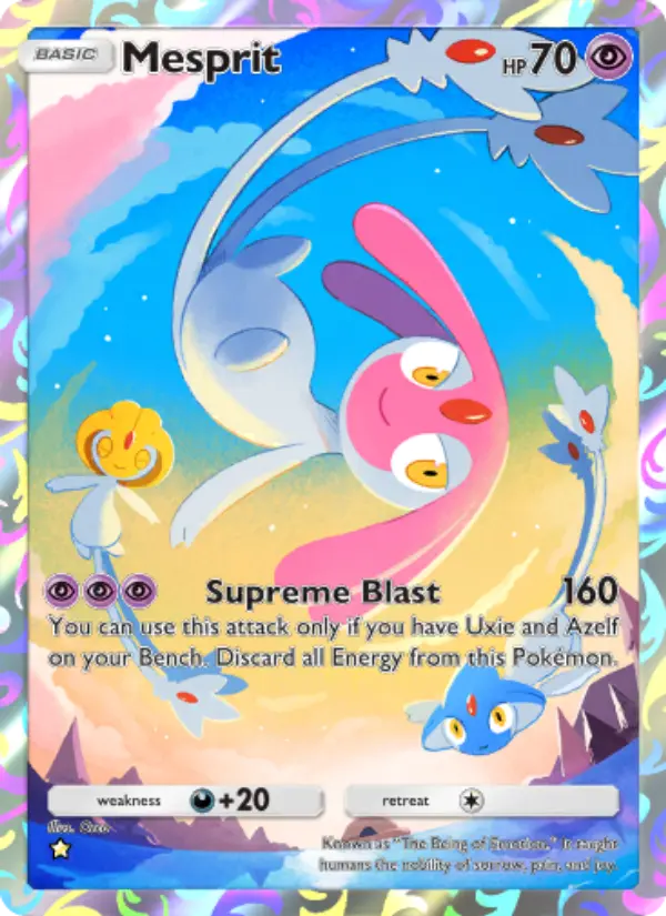 Mesprit – Pokémon Pocket Karte aus Space-Time Smackdown