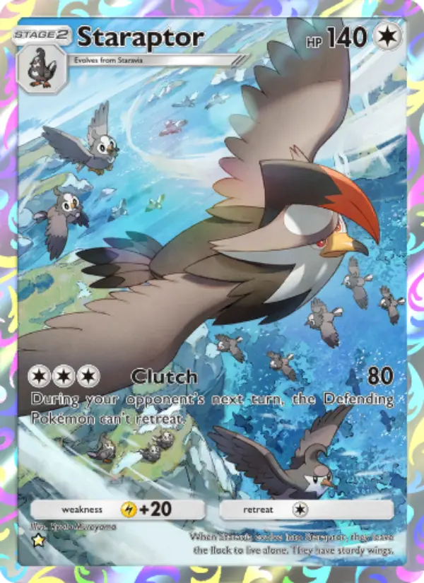 Staraptor – Pokémon Pocket Karte aus Space-Time Smackdown