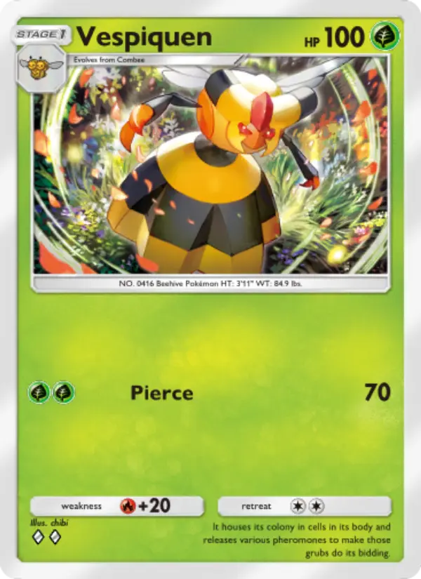 Vespiquen – Pokémon Pocket Karte aus Space-Time Smackdown