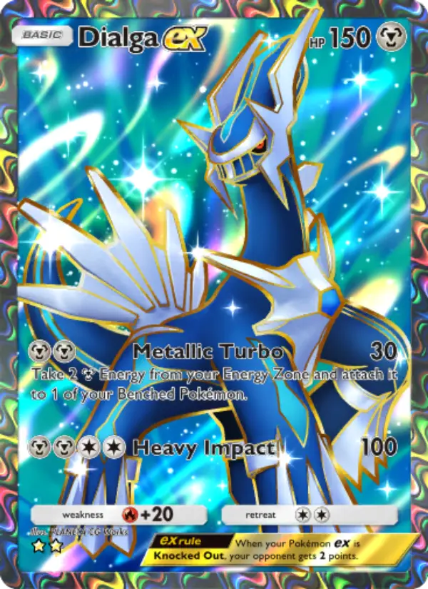 Dialga ex – Pokémon Pocket Karte aus Space-Time Smackdown