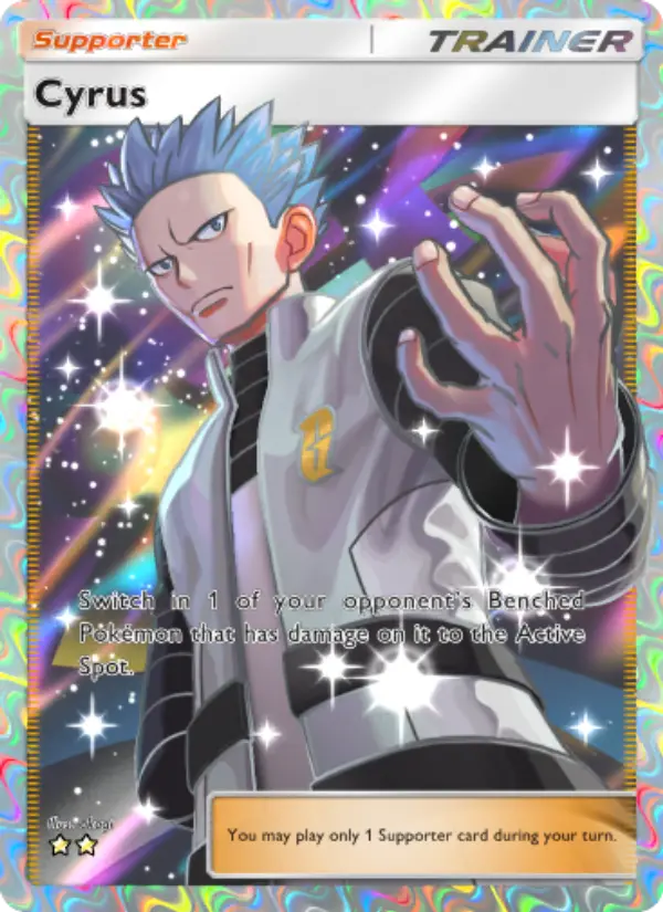 Cyrus – Pokémon Pocket Karte aus Space-Time Smackdown