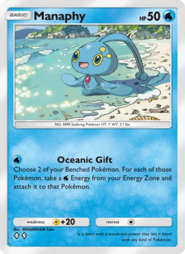 Manaphy – Pokémon Pocket Karte aus Space-Time Smackdown