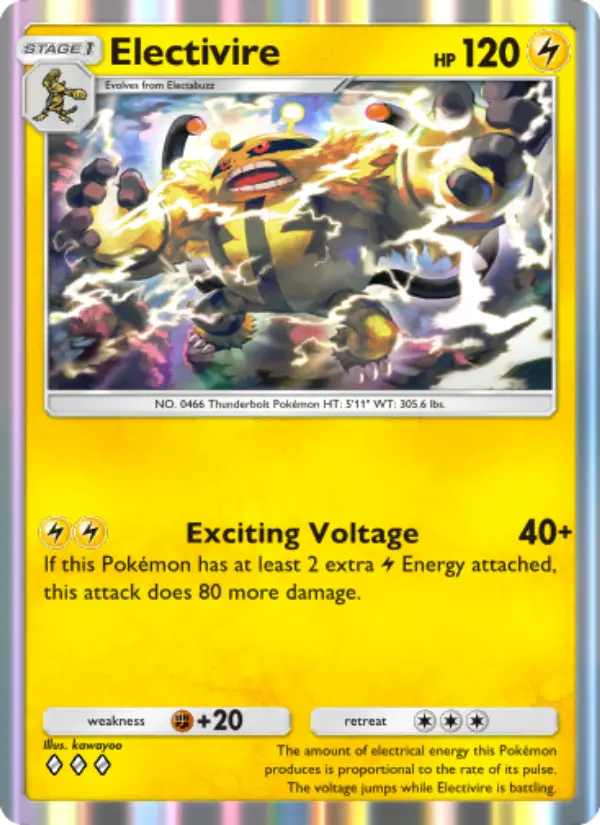 Electivire – Pokémon Pocket Karte aus Space-Time Smackdown
