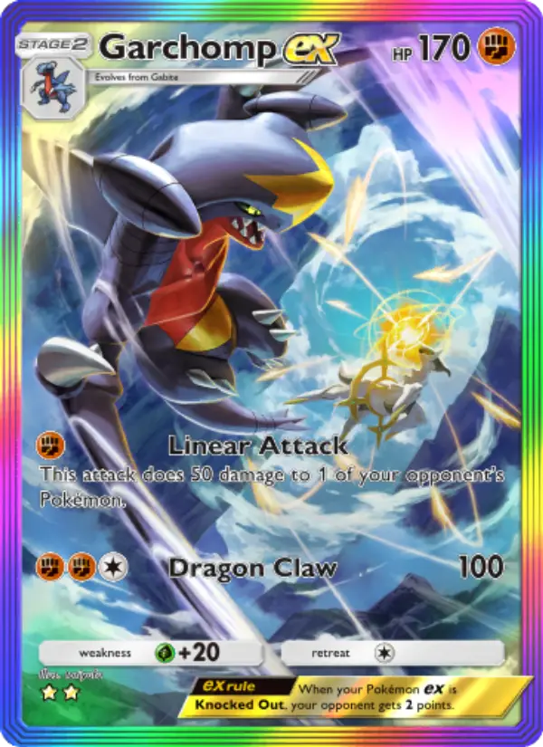 Garchomp ex – Pokémon Pocket Karte aus Triumphant Light