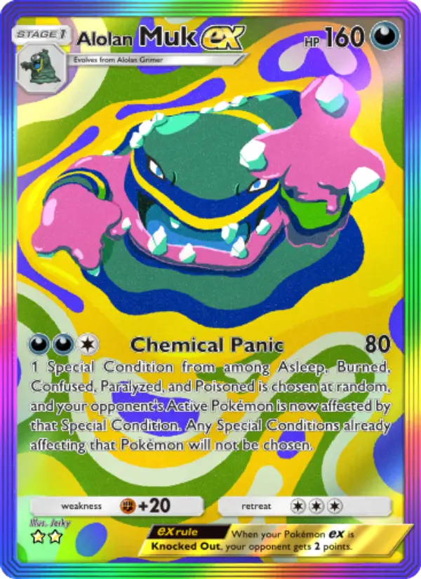Alolan Muk ex – Pokémon Pocket Karte aus Celestial Guardians