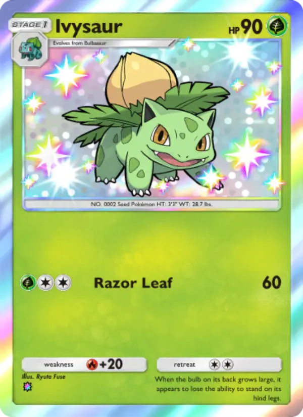 Ivysaur – Pokémon Pocket Karte aus Celestial Guardians