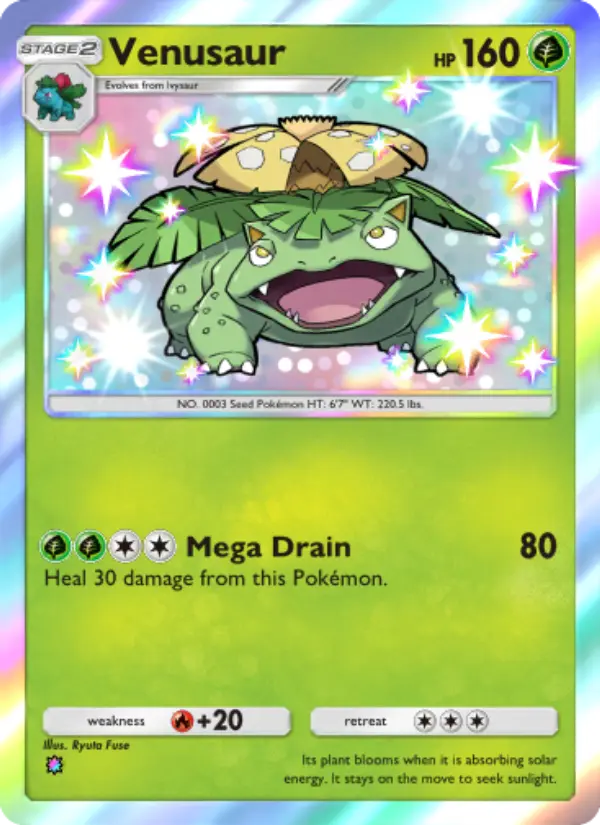 Venusaur – Pokémon Pocket Karte aus Celestial Guardians
