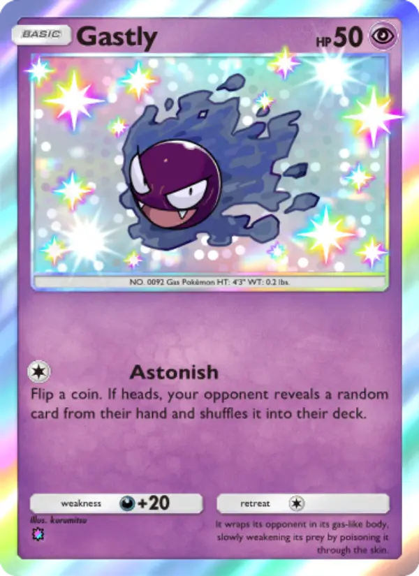 Gastly – Pokémon Pocket Karte aus Celestial Guardians