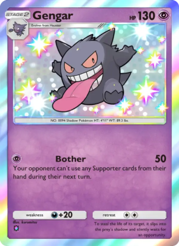Gengar – Pokémon Pocket Karte aus Celestial Guardians