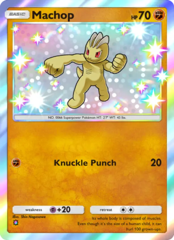 Machop – Pokémon Pocket Karte aus Celestial Guardians