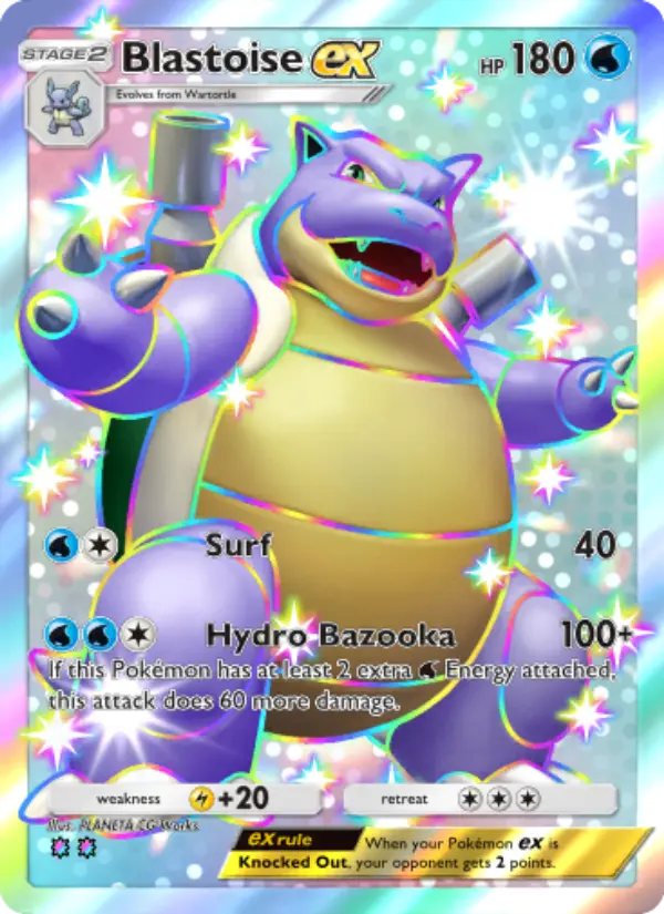 Blastoise ex – Pokémon Pocket Karte aus Celestial Guardians