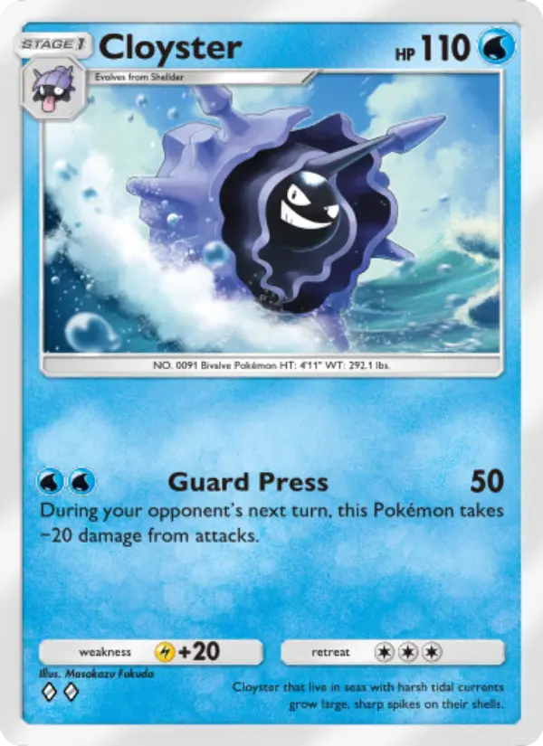 Cloyster – Pokémon Pocket Karte aus Celestial Guardians