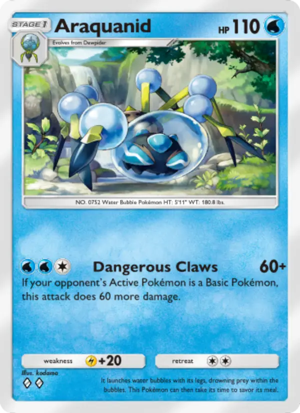 Araquanid – Pokémon Pocket Karte aus Celestial Guardians