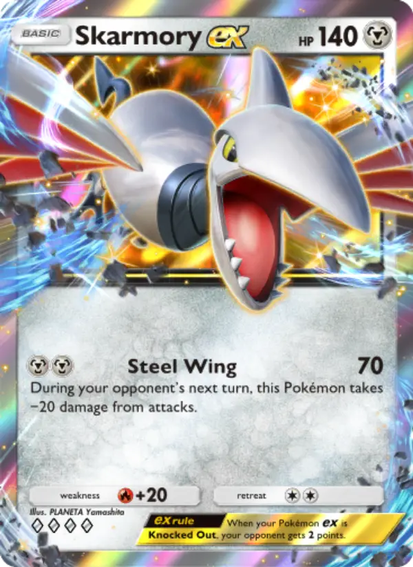 Skarmory ex – Pokémon Pocket Karte aus Wisdom of Sea and Sky