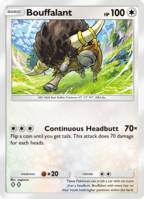 Bouffalant – Pokémon Pocket Karte aus Wisdom of Sea and Sky