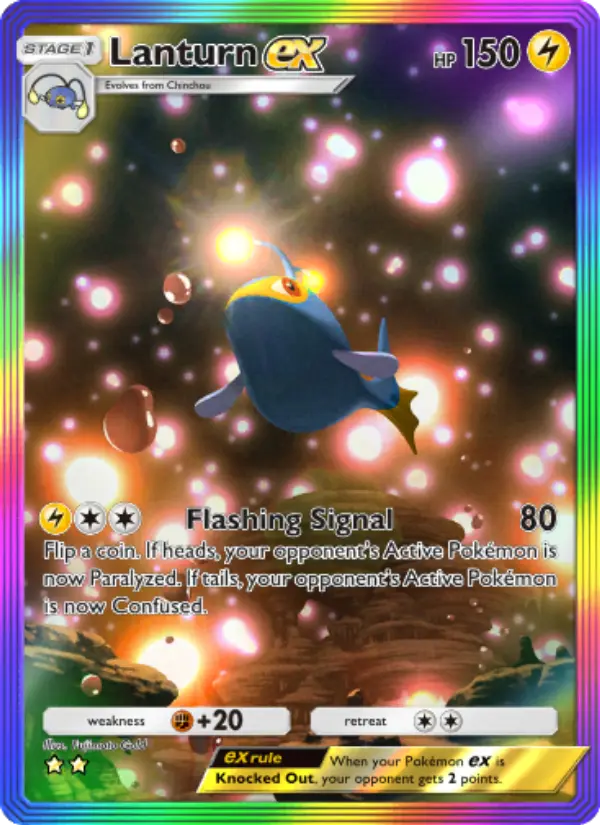 Lanturn ex – Pokémon Pocket Karte aus Wisdom of Sea and Sky