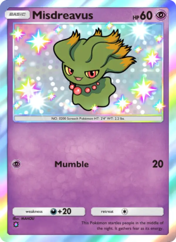 Misdreavus – Pokémon Pocket Karte aus Wisdom of Sea and Sky