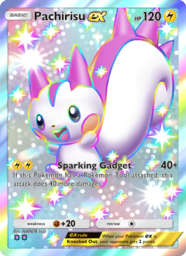 Pachirisu ex – Pokémon Pocket Karte aus Wisdom of Sea and Sky