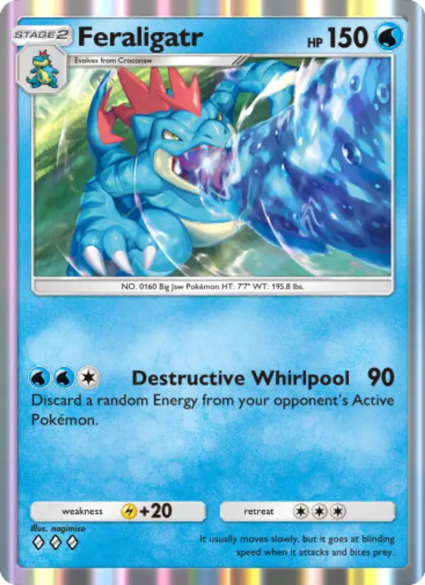 Feraligatr – Pokémon Pocket Karte aus Wisdom of Sea and Sky