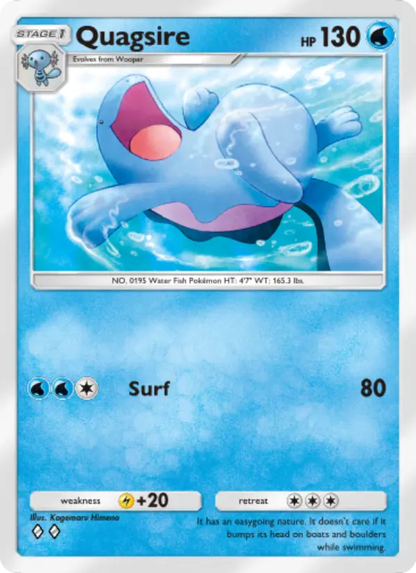 Quagsire – Pokémon Pocket Karte aus Wisdom of Sea and Sky