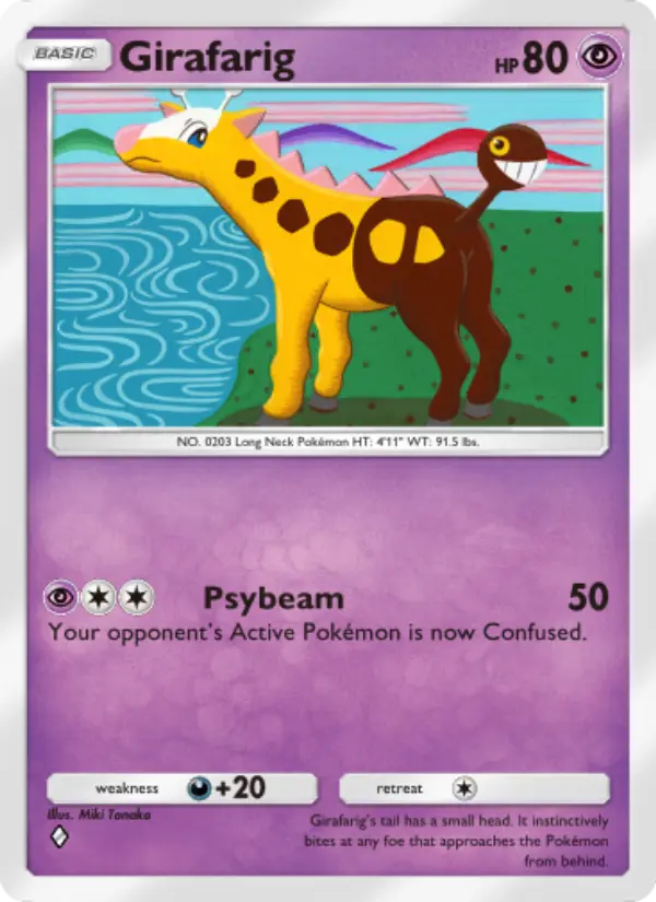 Girafarig – Pokémon Pocket Karte aus Wisdom of Sea and Sky