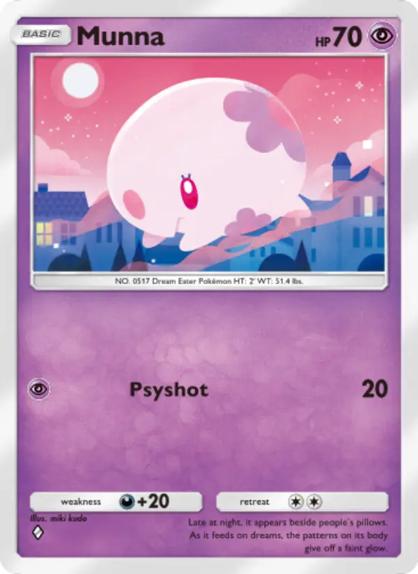 Munna – Pokémon Pocket Karte aus Wisdom of Sea and Sky