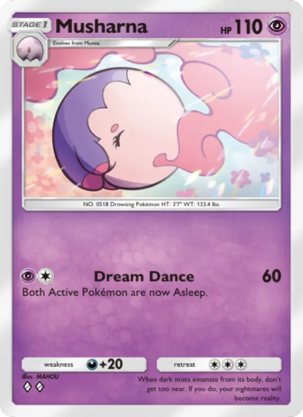Musharna – Pokémon Pocket Karte aus Wisdom of Sea and Sky