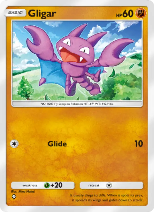 Gligar – Pokémon Pocket Karte aus Wisdom of Sea and Sky