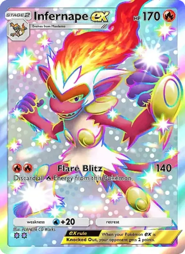 Infernape ex – Pokémon Pocket Karte aus Secluded Springs