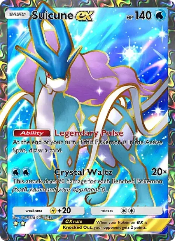 Suicune ex – Pokémon Pocket Karte aus Secluded Springs