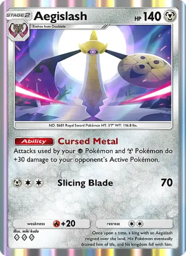 Aegislash – Pokémon Pocket Karte aus Mega Rising
