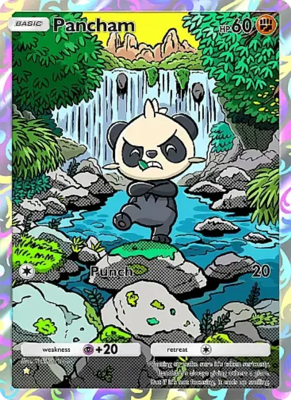 Pancham – Pokémon Pocket Karte aus Mega Rising