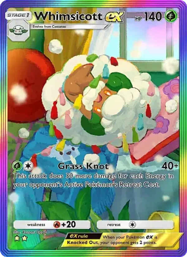 Whimsicott ex – Pokémon Pocket Karte aus Mega Rising