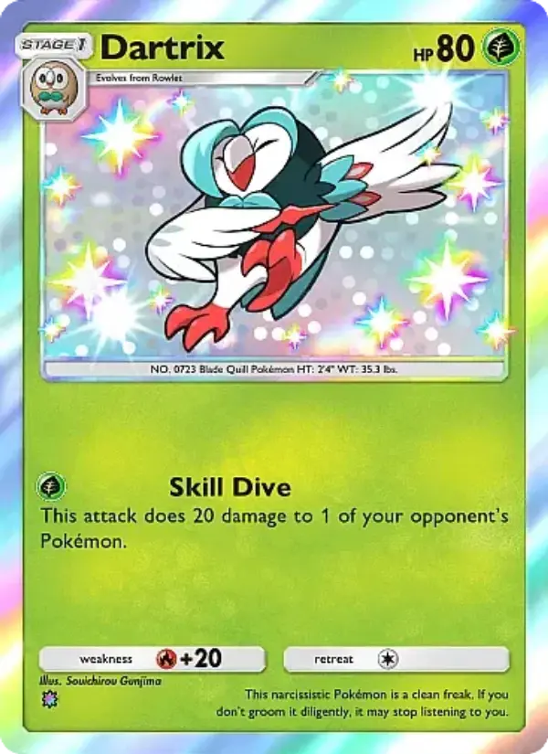 Dartrix – Pokémon Pocket Karte aus Mega Rising