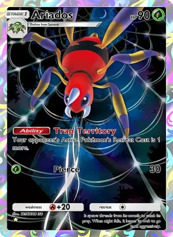Ariados – Pokémon Pocket Karte aus Crimson Blaze
