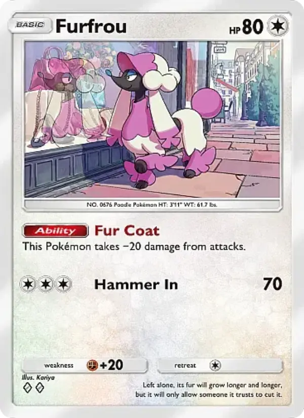 Furfrou – Pokémon Pocket Karte aus Fantastical Parade