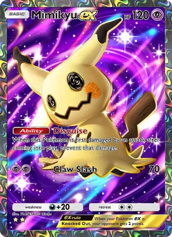 Mimikyu ex – Pokémon Pocket Karte aus Fantastical Parade