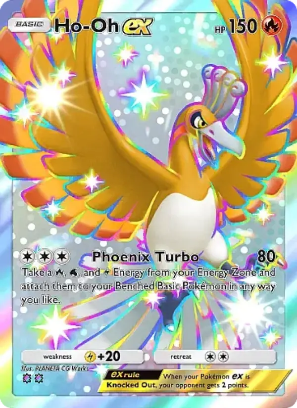 Ho-Oh ex – Pokémon Pocket Karte aus Fantastical Parade