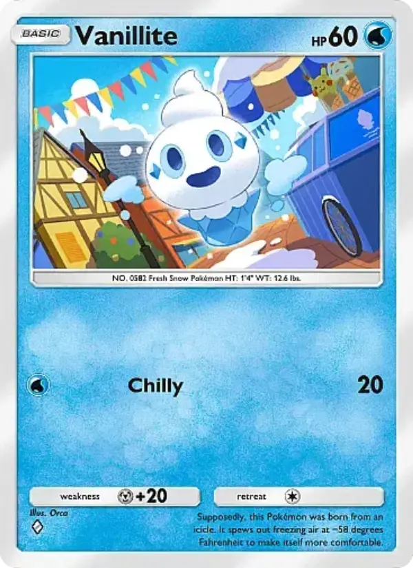 Vanillite – Pokémon Pocket Karte aus Fantastical Parade