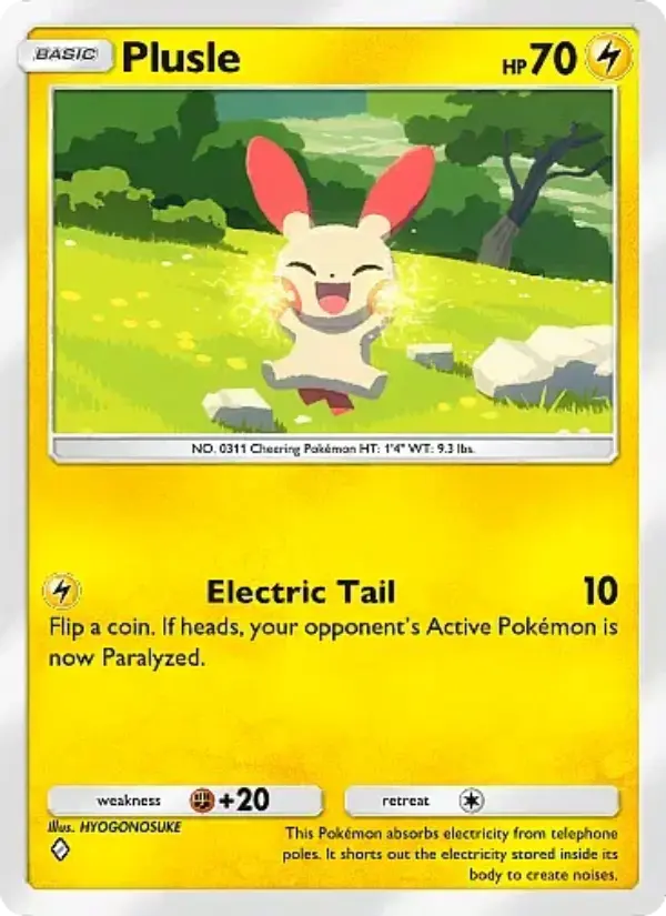 Plusle – Pokémon Pocket Karte aus Fantastical Parade