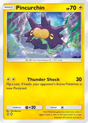Pincurchin – Pokémon Pocket Karte aus Genetic Apex