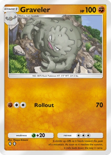 Graveler – Pokémon Pocket Karte aus Genetic Apex
