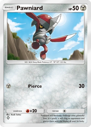 Pawniard – Pokémon Pocket Karte aus Genetic Apex