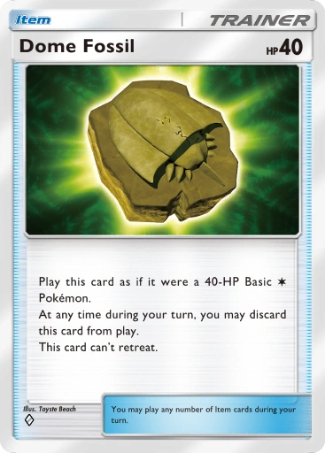 Dome Fossil – Pokémon Pocket Karte aus Genetic Apex