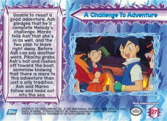A Challenge To Adventure Rückseite