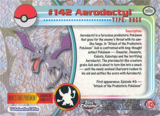 Aerodactyl Rückseite