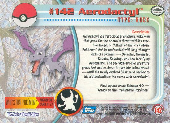 Aerodactyl Rückseite